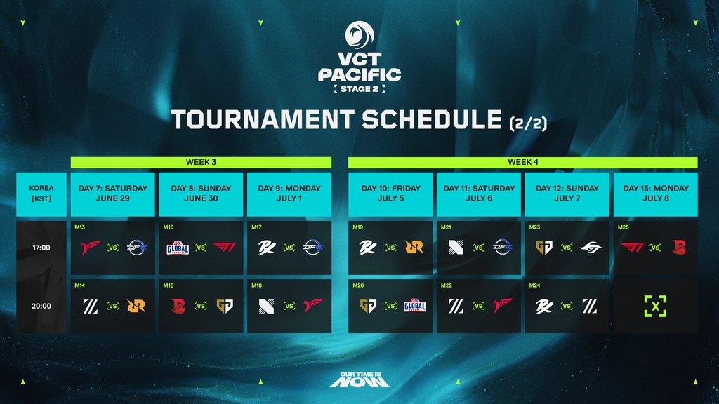 Jadwal VCT Pacific 2024 Stage 2 pada Week 3 dan Week 4